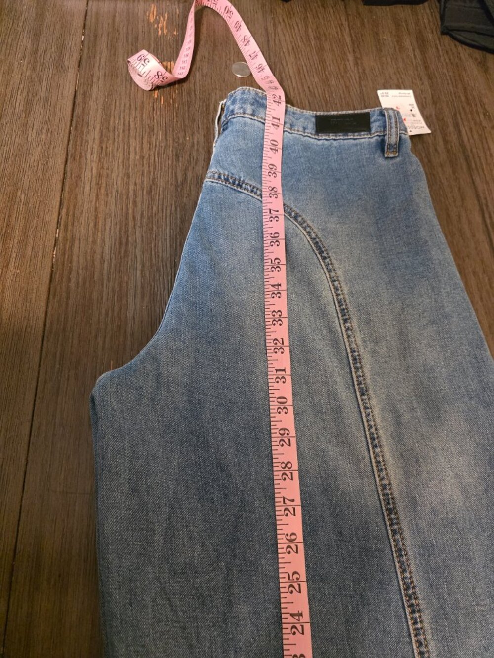 PTCL High Rise Baggy Carpenter Jeans NWT Size 28 Wide Leg Utility Blue Denim - Picture 13 of 15